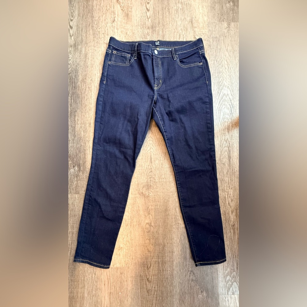 GAP True Skinny dark blue Jeans with Contrast Stitching Size 33 Never Worn!